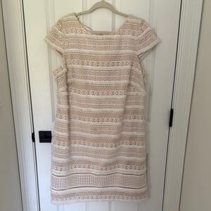 Eliza J Cream Lace Dress